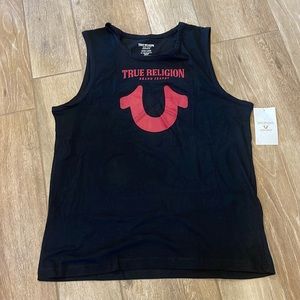 XL True Religion Sleeveless Black/Red Tank Top Size XL